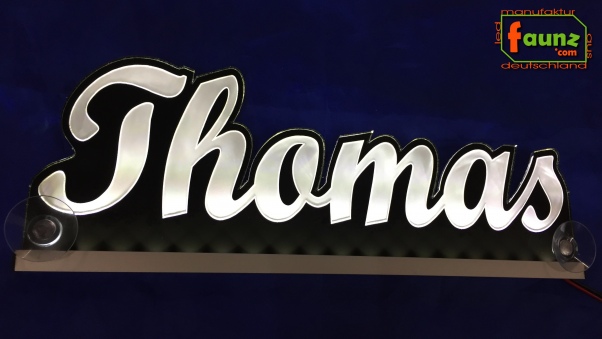 Ihr LED Wunschname "Thomas" Namensschild Leuchtschild Truckerschild