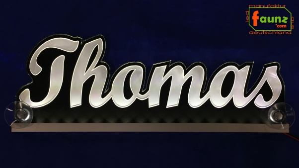 Ihr LED Wunschname "Thomas" Namensschild Leuchtschild Truckerschild