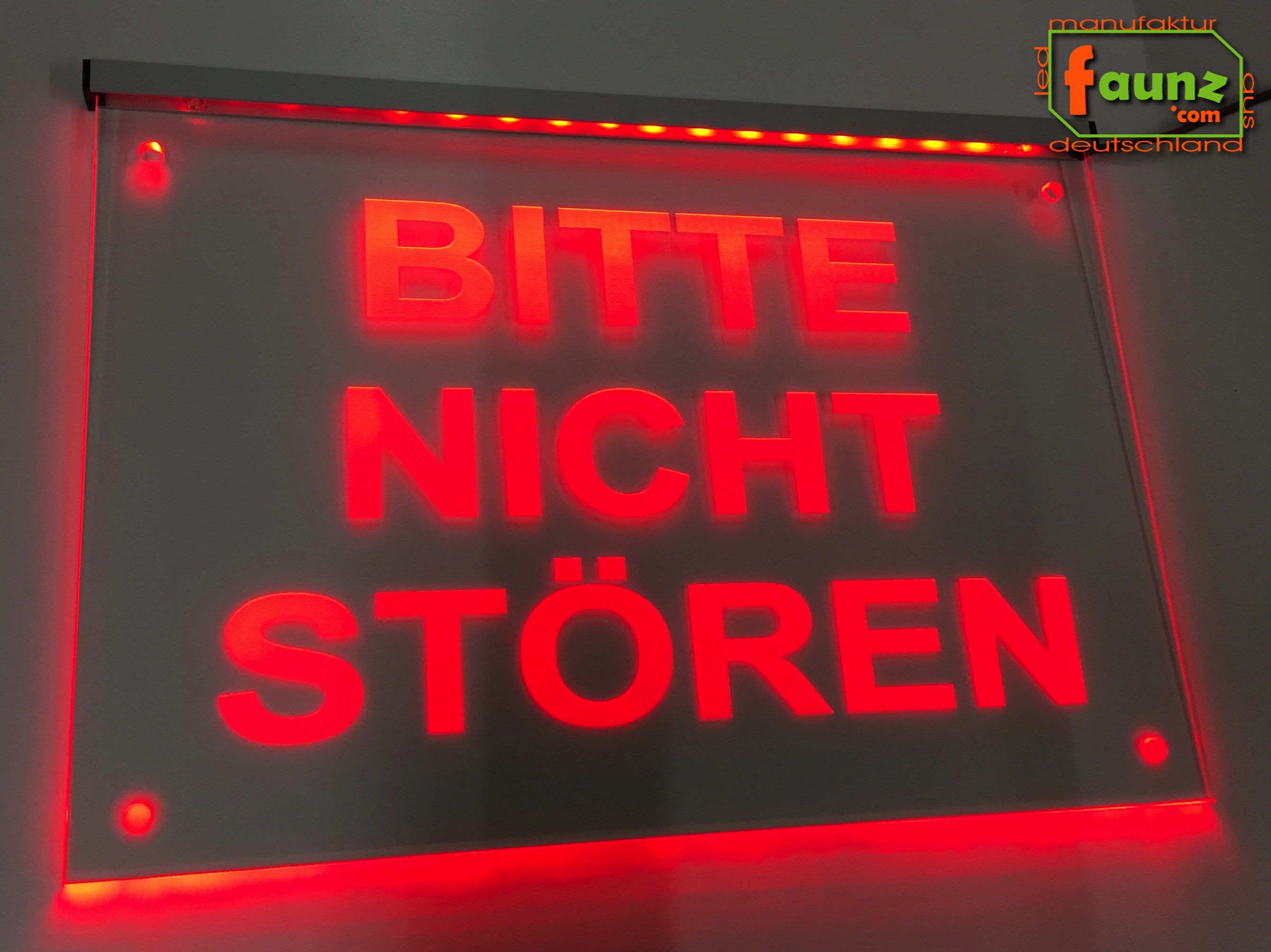 LED Hinweis Signal-Schild FREI / BELEGT graviert mit indirekter LED  Beleuchtung