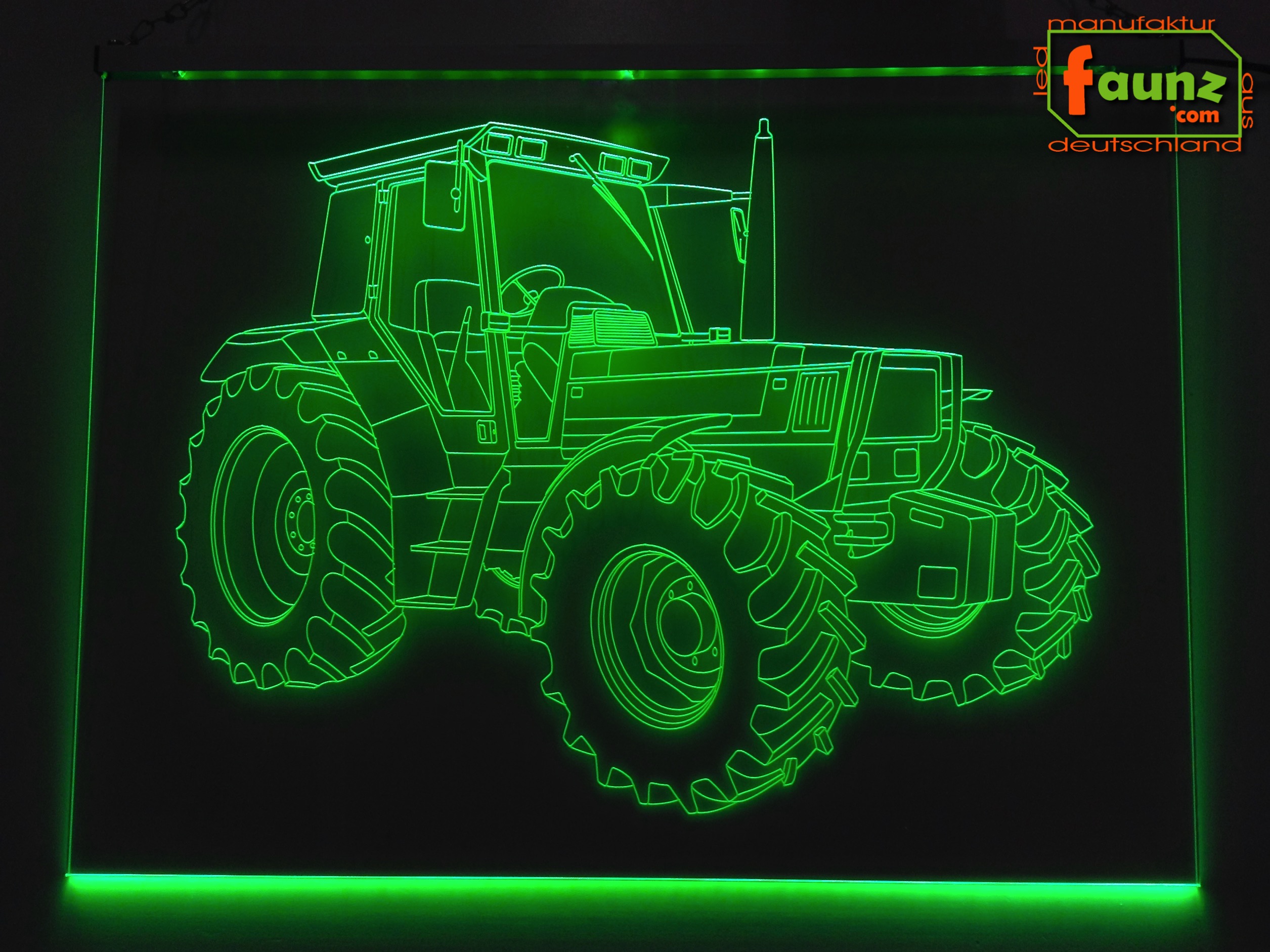 Manufaktur für LED Leuchtschilder - LED Fahrzeug-Gravur für  Deutz-Fahr Traktor Oldtimer Liebhaber Tuning Wanddekoration Leuchtschild