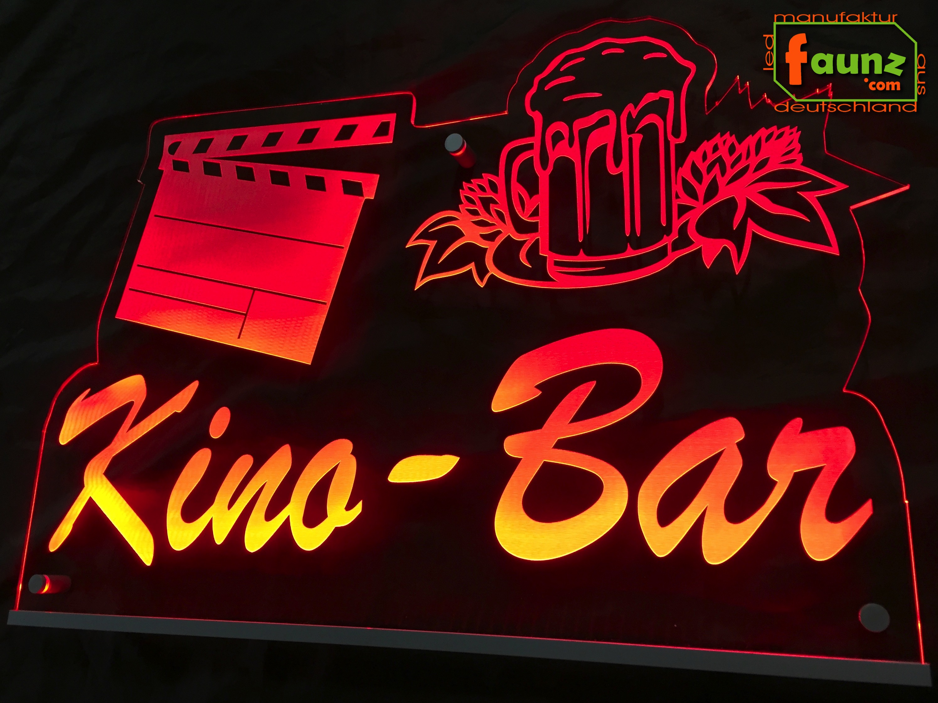 reklame LED Schild Leuchtschild Bar