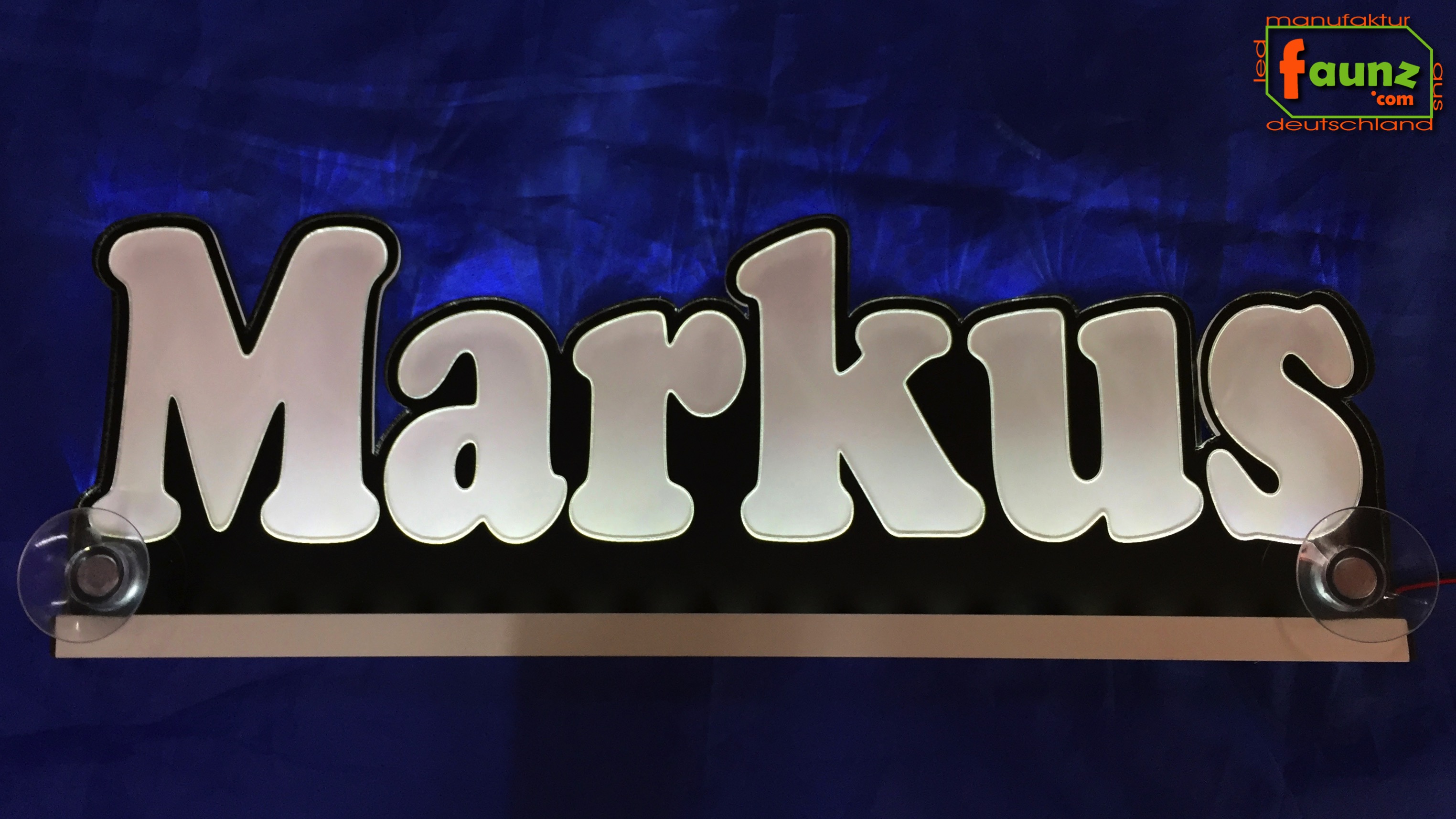 Markus LED Namensschild Wunschname Text LKW Truckerschild personalisiert Marcus 