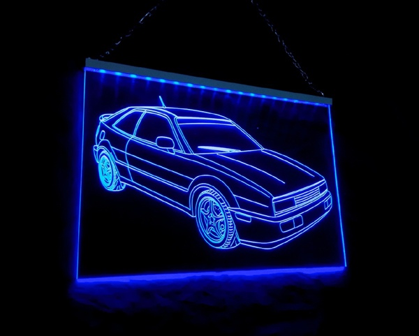 LED Fahrzeug-Gravur für "VW Corrado G60 VR6" Oldtimer Liebhaber Tuning Wanddekoration Leuchtschild