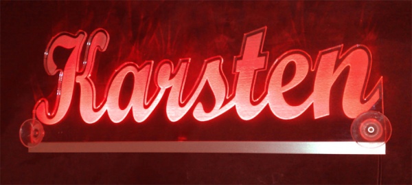 LED Wunschname " Karsten " LED Leuchtschild, Personalisiertes LKW LED-Schild