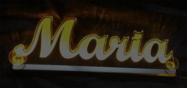Ihr LED Wunschname " Maria " LED Leuchtschild, LED Namensschild