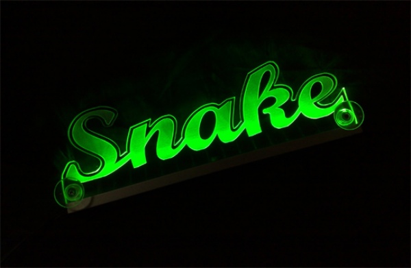 Ihr LED Wunschname " Snake " LED Leuchtschild, LED Namensschild