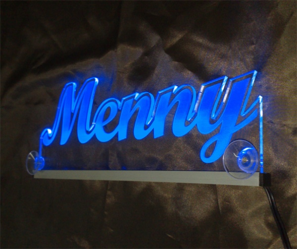 Ihr LED Wunschname " Menny " LED Leuchtschild, LED Namensschild