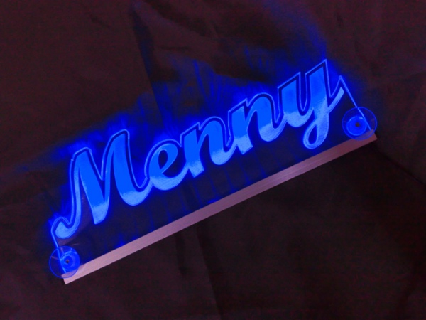 Ihr LED Wunschname " Menny " LED Leuchtschild, LED Namensschild