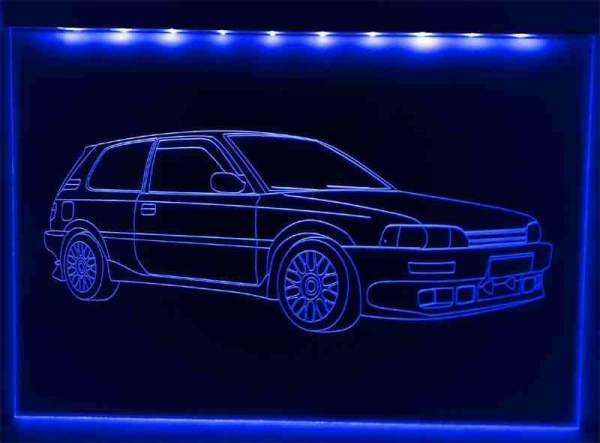 LED Fahrzeug-Gravur für "Toyota Corolla" Oldtimer Liebhaber Tuning Wanddekoration Leuchtschild