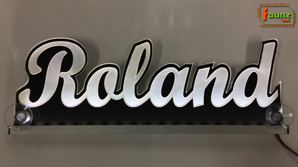 Ihr LED Wunschname "Roland" Namensschild Leuchtschild Truckerschild