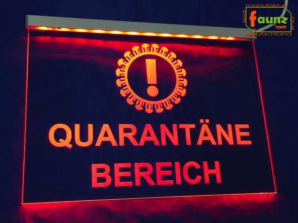 Quarantäne-Bereich Coronaviren