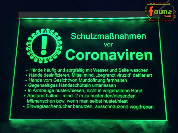 Schutzmaßnahmen vor Coronaviren