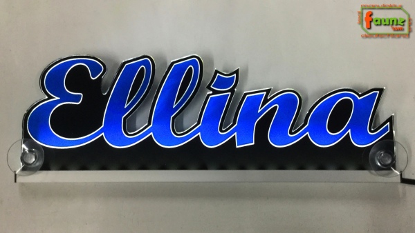 Ihr LED Wunschname "Ellina" Namensschild Leuchtschild Truckerschild