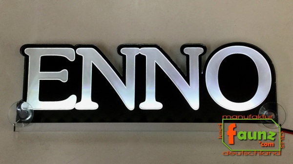 Ihr LED Wunschname "ENNO" Namensschild Leuchtschild Truckerschild