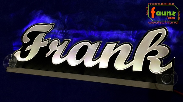 Ihr LED Wunschname "Frank" Namensschild Leuchtschild Truckerschild