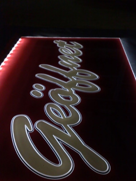 LED Hinweisschild "Geöffnet" | Acrylglas Leuchtschild