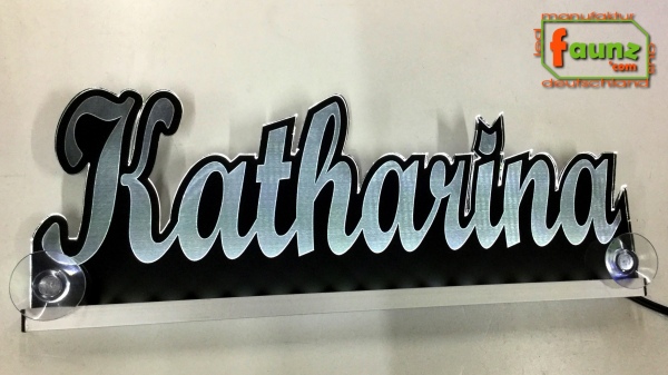 Ihr LED Wunschname "Katharina" Namensschild Leuchtschild Truckerschild