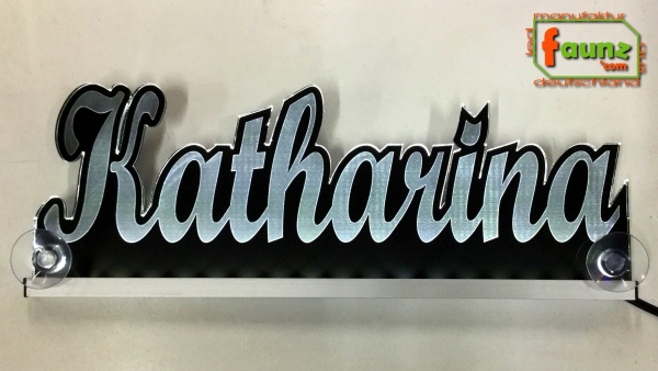 Ihr LED Wunschname "Katharina" Namensschild Leuchtschild Truckerschild