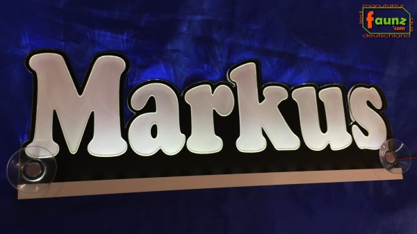 Ihr LED Wunschname "Markus" Namensschild Leuchtschild Truckerschild #2