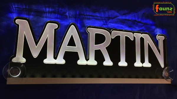Ihr LED Wunschname "Martin" Namensschild Leuchtschild Truckerschild #2