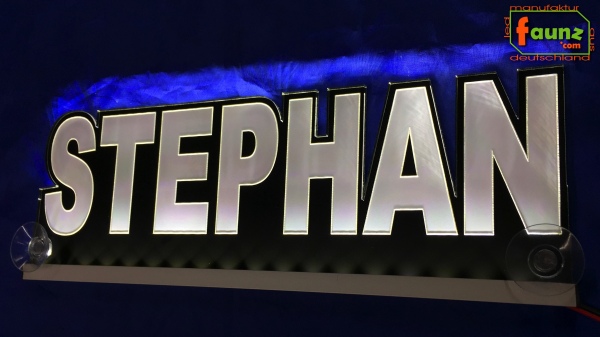 Ihr LED Wunschname "STEPHAN" Namensschild Leuchtschild Truckerschild